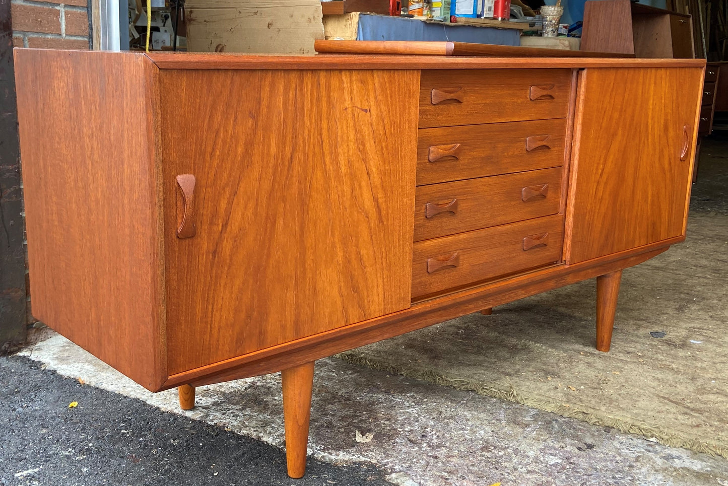 REFINISHED Danish MCM Teak Sideboard by IB Kofod-Larsen for Clausen and Son