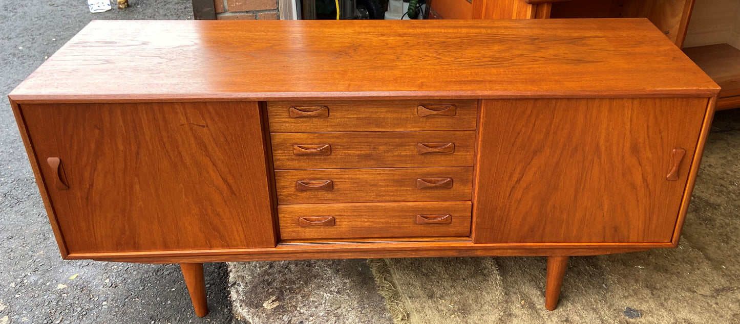 REFINISHED Danish MCM Teak Sideboard by IB Kofod-Larsen for Clausen and Son