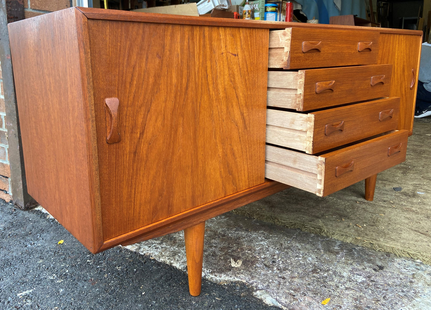 REFINISHED Danish MCM Teak Sideboard by IB Kofod-Larsen for Clausen and Son