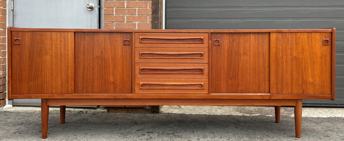 REFINISHED Danish MCM Teak Sideboard by Johannes Andersen 94"