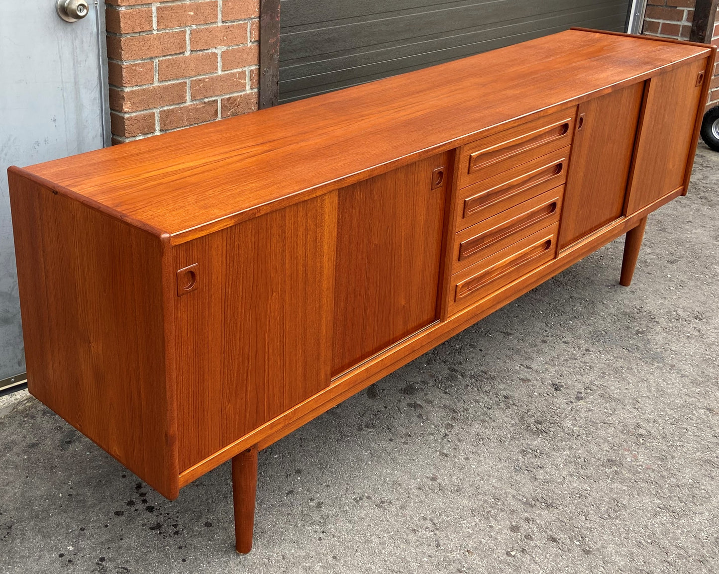 REFINISHED Danish MCM Teak Sideboard by Johannes Andersen 94"