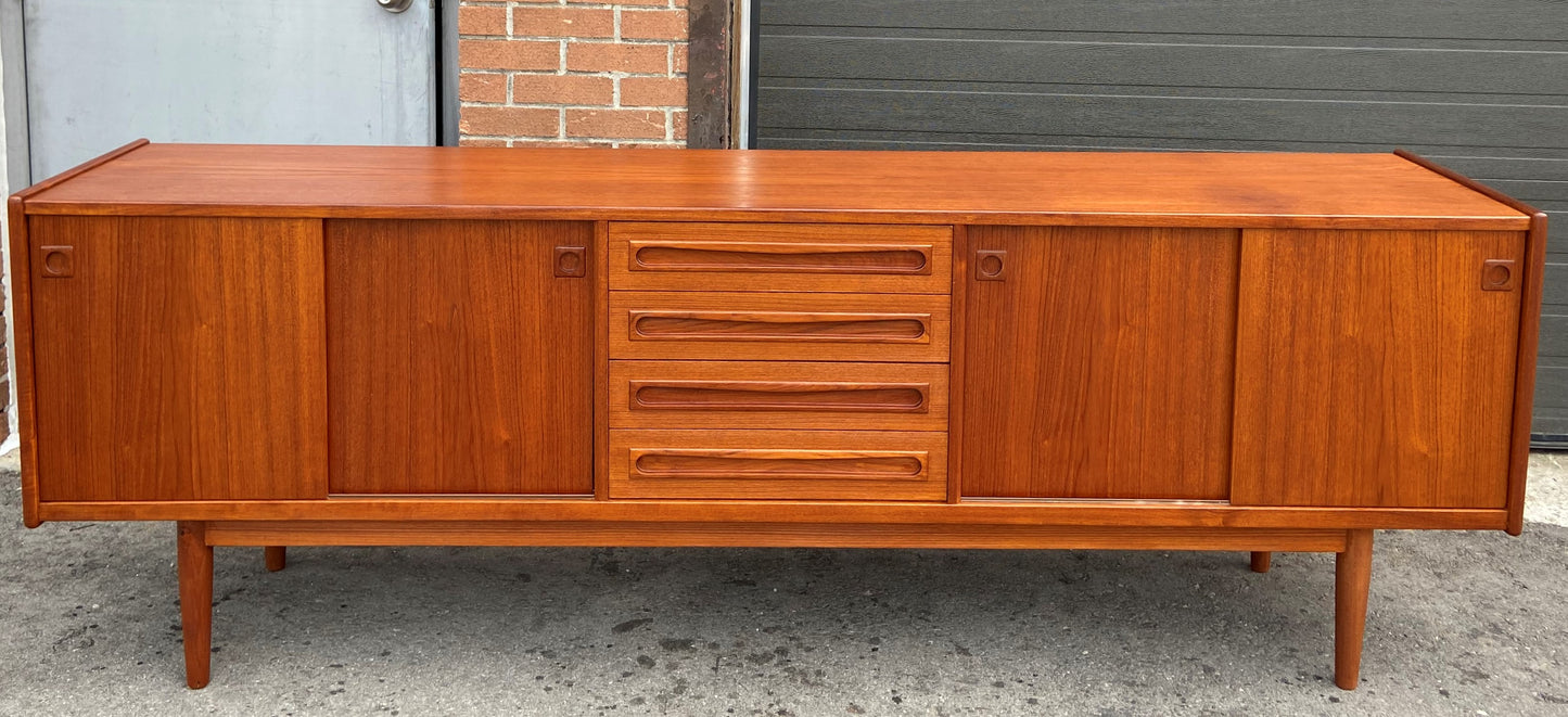 REFINISHED Danish MCM Teak Sideboard by Johannes Andersen 94"