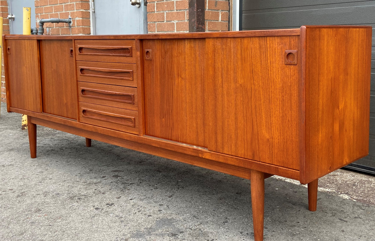 REFINISHED Danish MCM Teak Sideboard by Johannes Andersen 94"