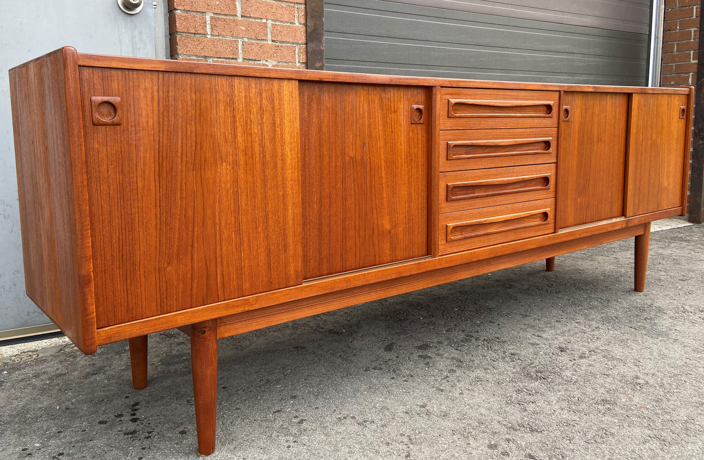 REFINISHED Danish MCM Teak Sideboard by Johannes Andersen 94"