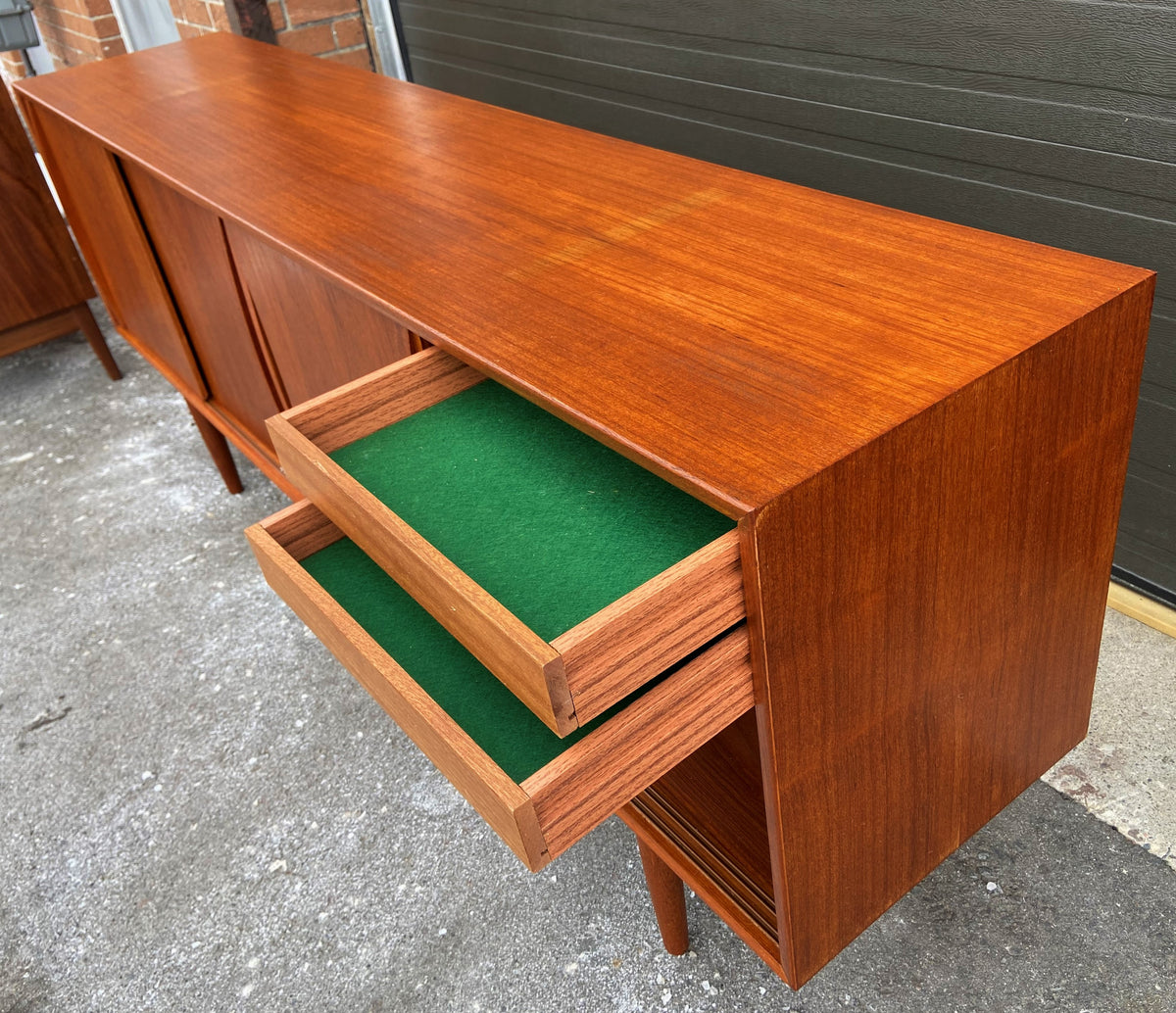 REFINISHED Danish Mid Century Modern Teak Sideboard by STM, Narrow 77