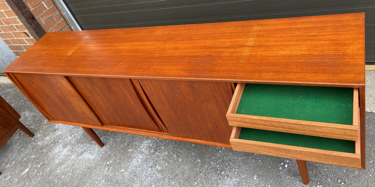 REFINISHED Danish Mid Century Modern Teak Sideboard by STM, Narrow 77