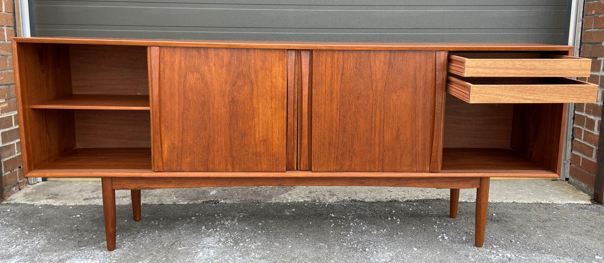 REFINISHED Danish Mid Century Modern Teak Sideboard by STM, Narrow 77