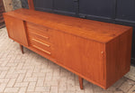 REFINISHED Danish MCM Teak Credenza Sideboard, 90.5