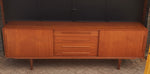 REFINISHED Danish MCM Teak Credenza Sideboard, 90.5
