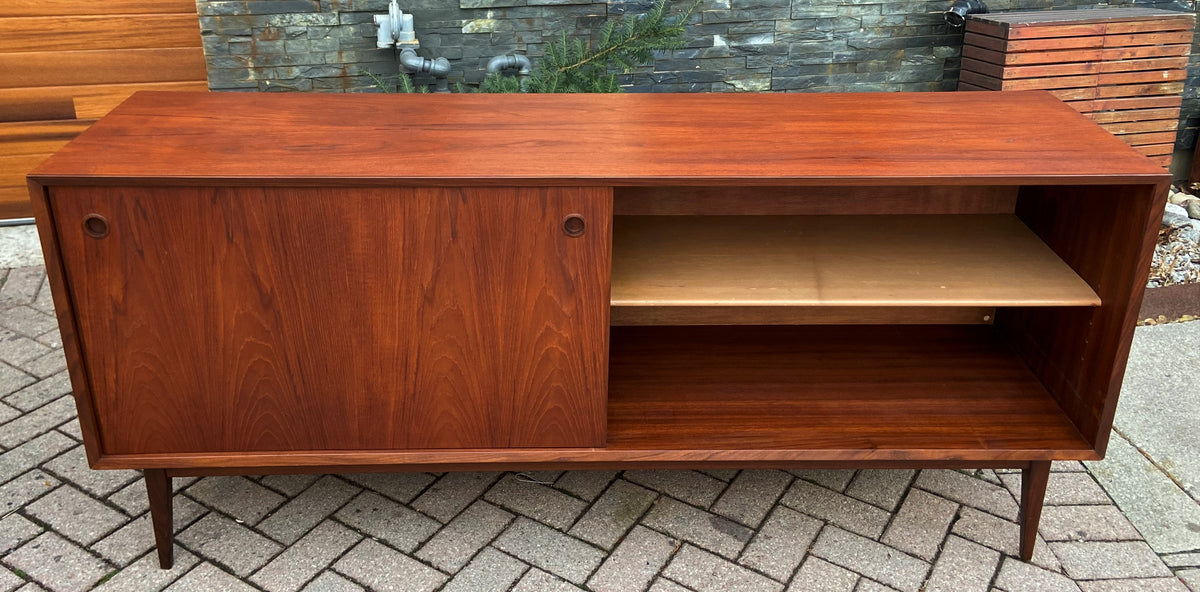 REFINISHED Danish MCM Teak Sideboard Credenza 6 ft, PERFECT