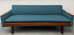 REFINISHED REUPHOLSTERED Danish MCM Teak Sofa - Bed, PERFECT 2