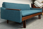 REFINISHED REUPHOLSTERED Danish MCM Teak Sofa - Bed, PERFECT 4