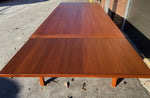 REFINISHED Danish Mid Century Modern Teak Draw Leaf Table 65