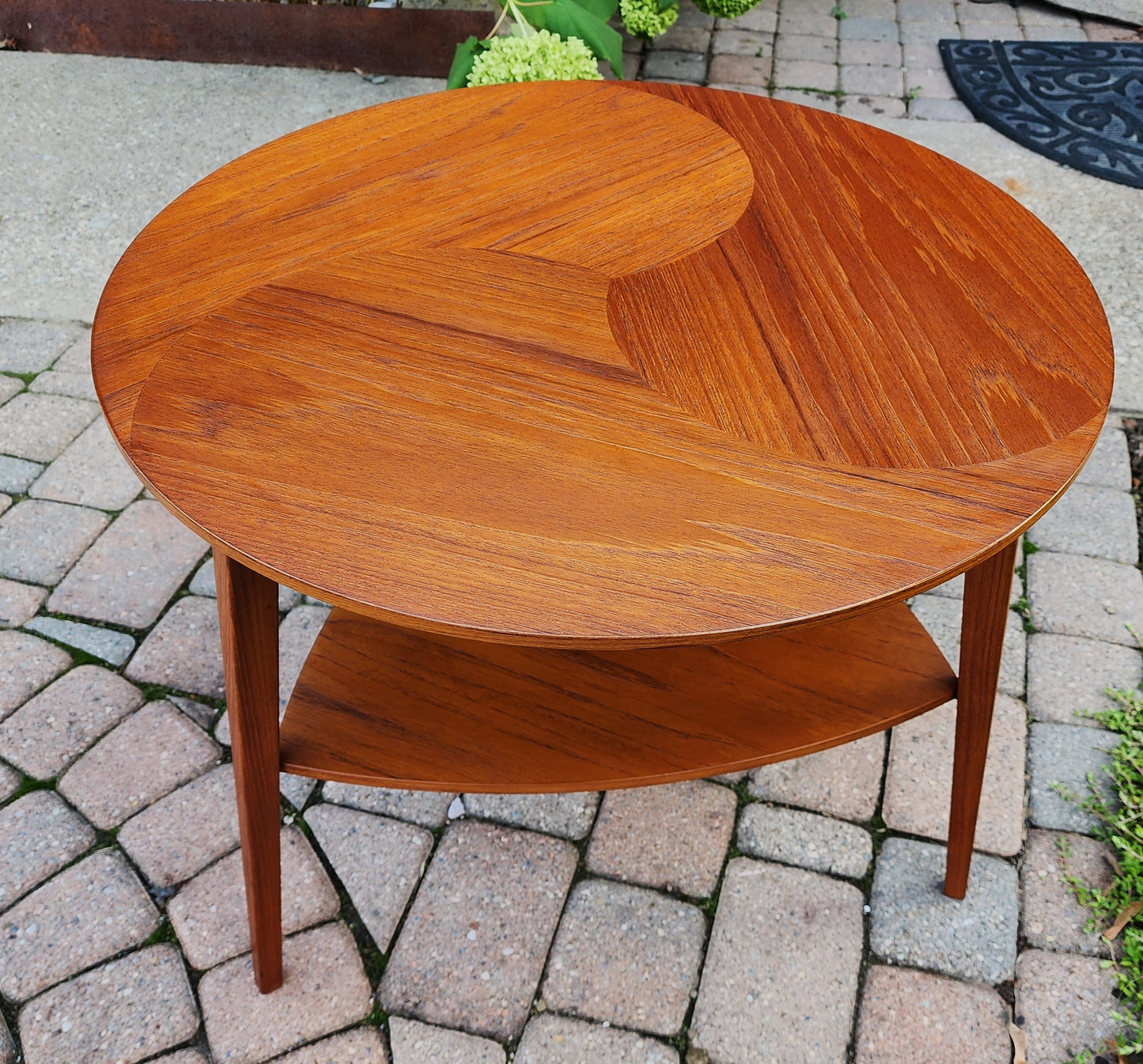 REFINISHED Danish Mid Century Modern Teak Accent Table by H. G. Jensen for Kubus