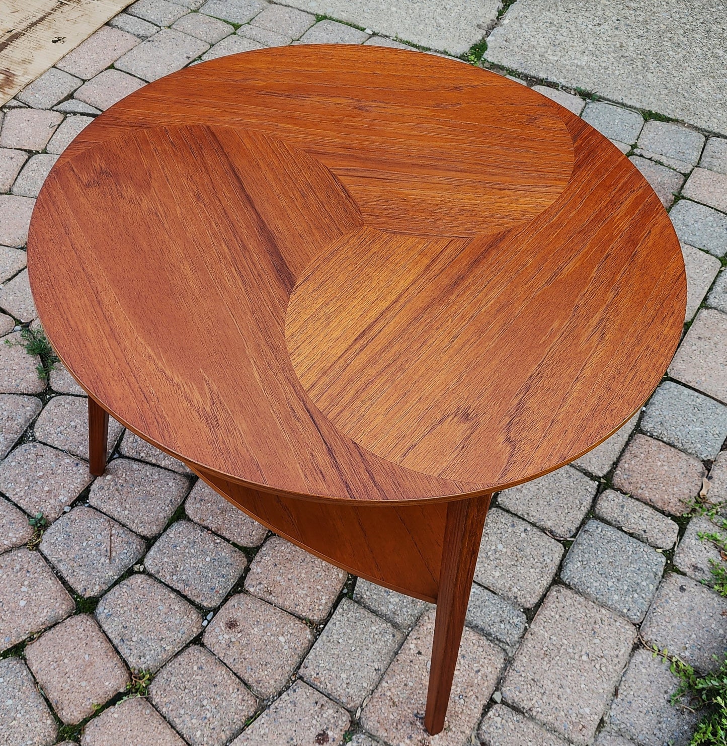 REFINISHED Danish Mid Century Modern Teak Accent Table by H. G. Jensen for Kubus