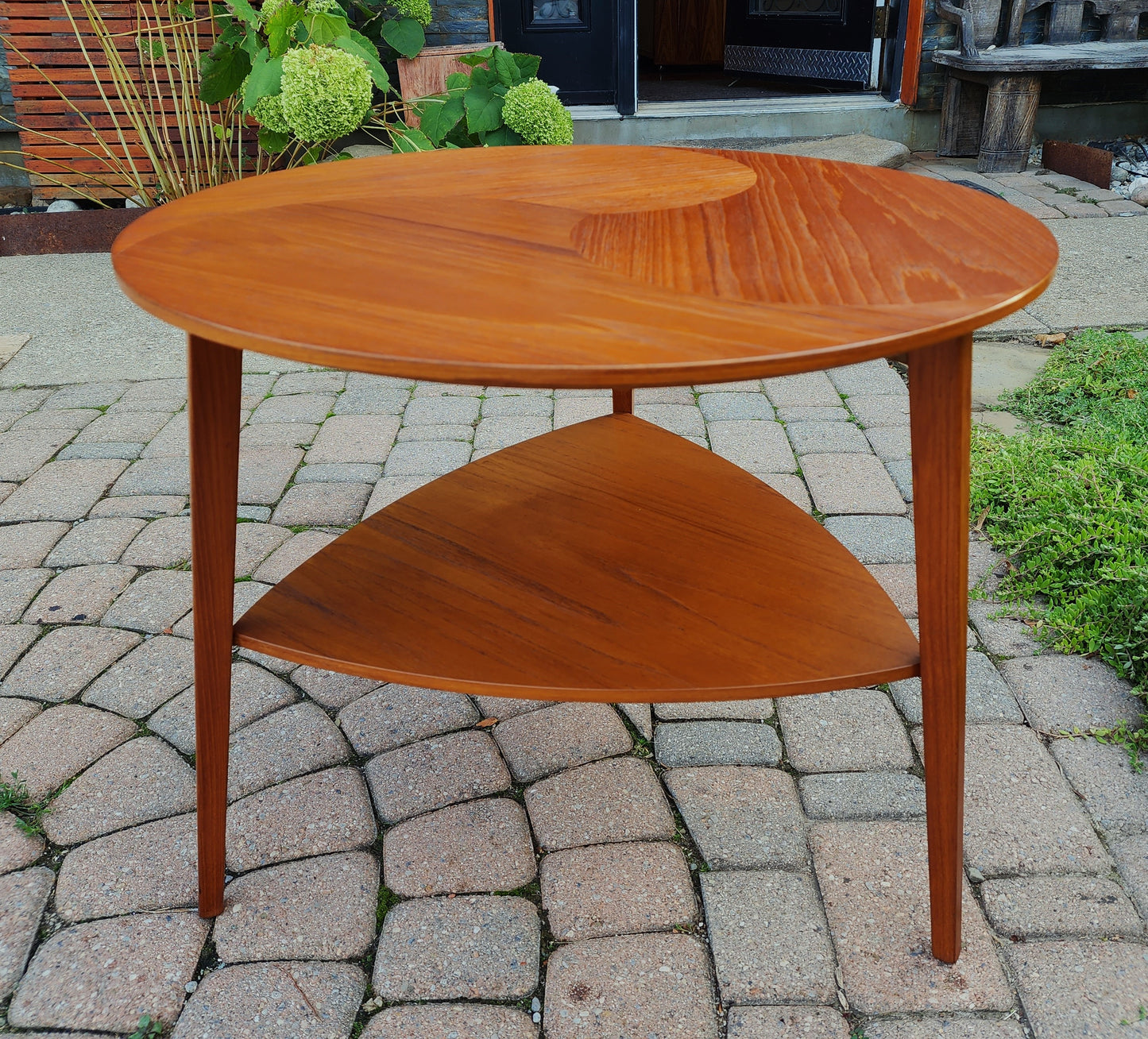 REFINISHED Danish Mid Century Modern Teak Accent Table by H. G. Jensen for Kubus