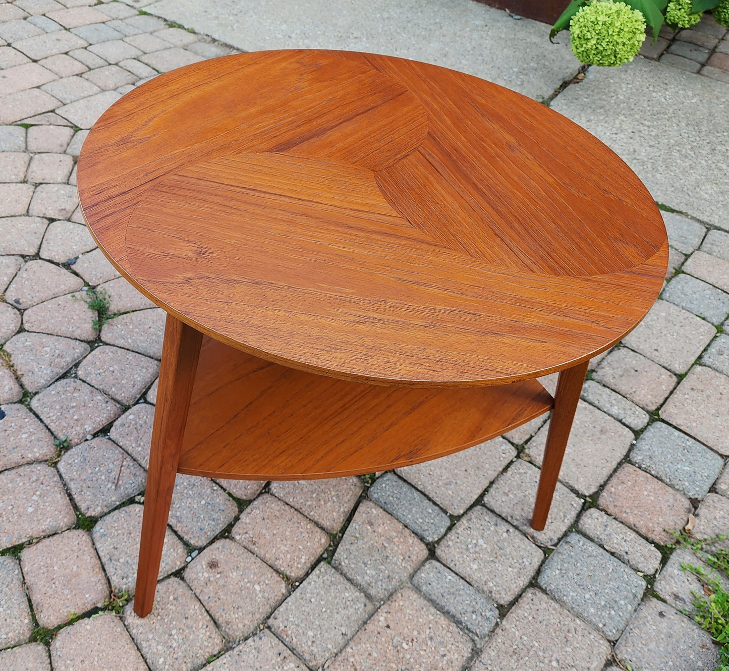 REFINISHED Danish Mid Century Modern Teak Accent Table by H. G. Jensen for Kubus