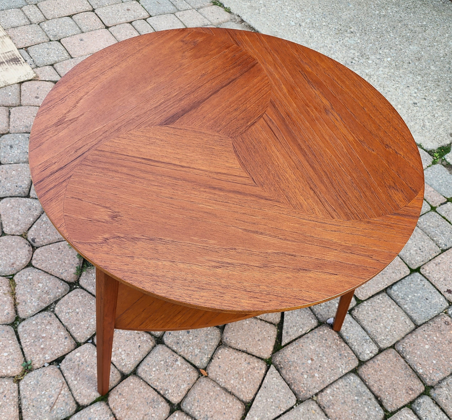 REFINISHED Danish Mid Century Modern Teak Accent Table by H. G. Jensen for Kubus