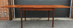 REFINISHED Danish Mid Century Modern Teak Table Draw Leaf, 48
