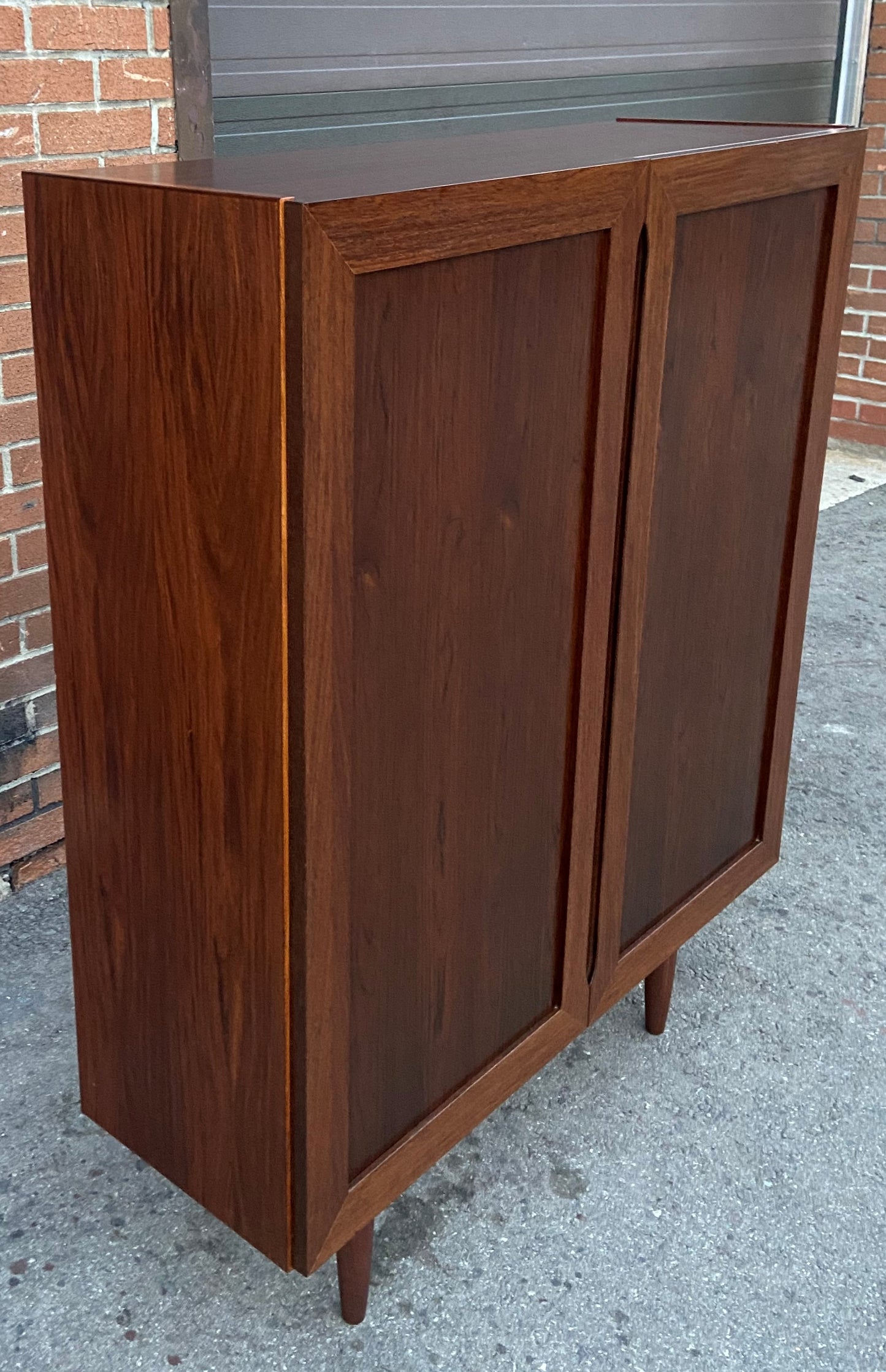 RESTORED Danish Mid Century Modern Rosewood Cabinet, Narrow