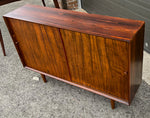 REFINISHED Danish Mid Century Modern Rosewood Cabinet Narrow 48