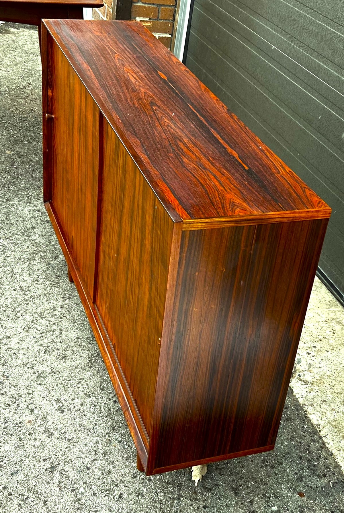 REFINISHED Danish Mid Century Modern Rosewood Cabinet Narrow 48