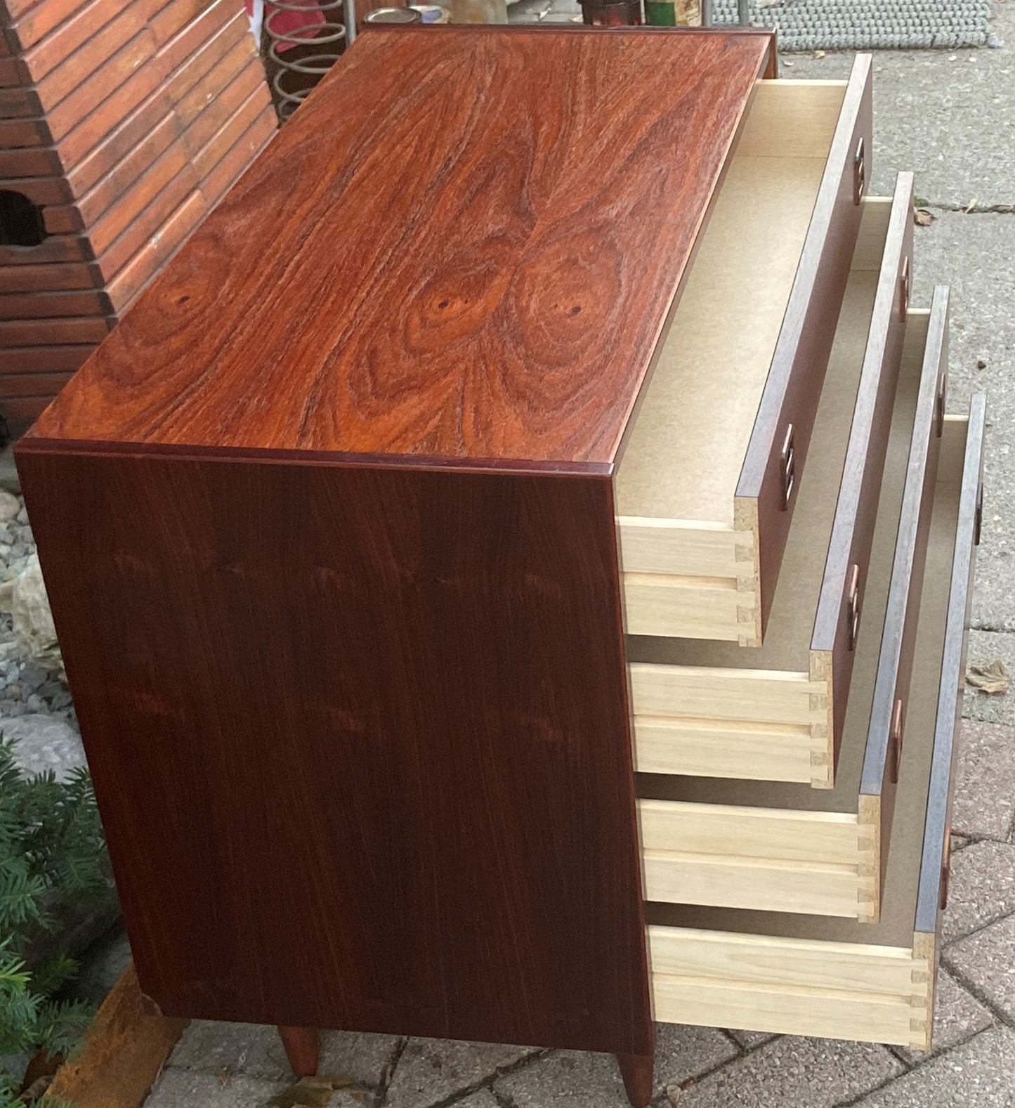 RESTORED Danish MCM Rosewood Dresser & Mirror