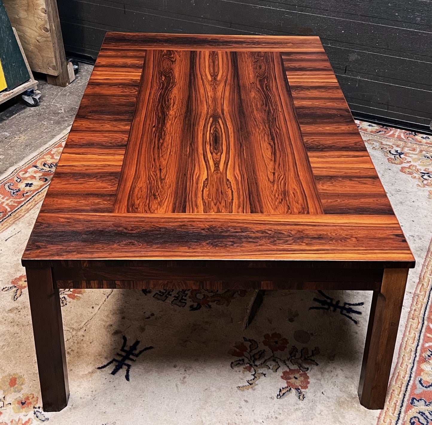 REFINISHED Danish Mid Century Modern Rosewood Coffee Table, Large