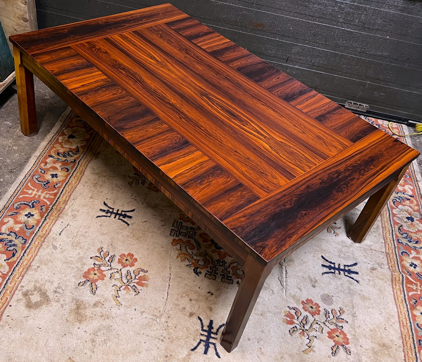 REFINISHED Danish Mid Century Modern Rosewood Coffee Table, Large