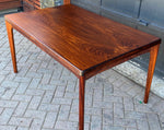 REFINISHED Danish MCM Rosewood Draw Leaf Table by H. Kjaernulf  55.5