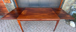 REFINISHED Danish MCM Rosewood Draw Leaf Table by H. Kjaernulf  55.5
