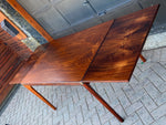 REFINISHED Danish MCM Rosewood Draw Leaf Table by H. Kjaernulf  55.5