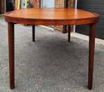 REFINISHED Danish Mid Century Modern Rosewood Table Oval w 2 Leaves 64