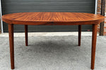 REFINISHED Danish Mid Century Modern Rosewood Table Oval w 2 Leaves 64