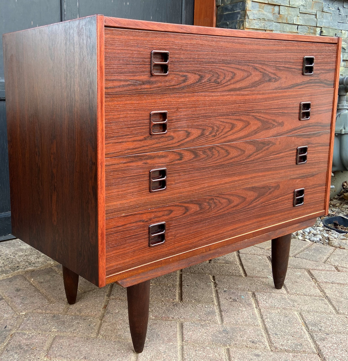 REFINISHED Danish MCM Rosewood Dresser & Mirror, PERFECT