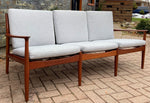 REFINISHED Danish MCM Teak 3-Seater Sofa by Grete Jalk, NEW CUSHIONS IN MAHARAM, Perfect 1