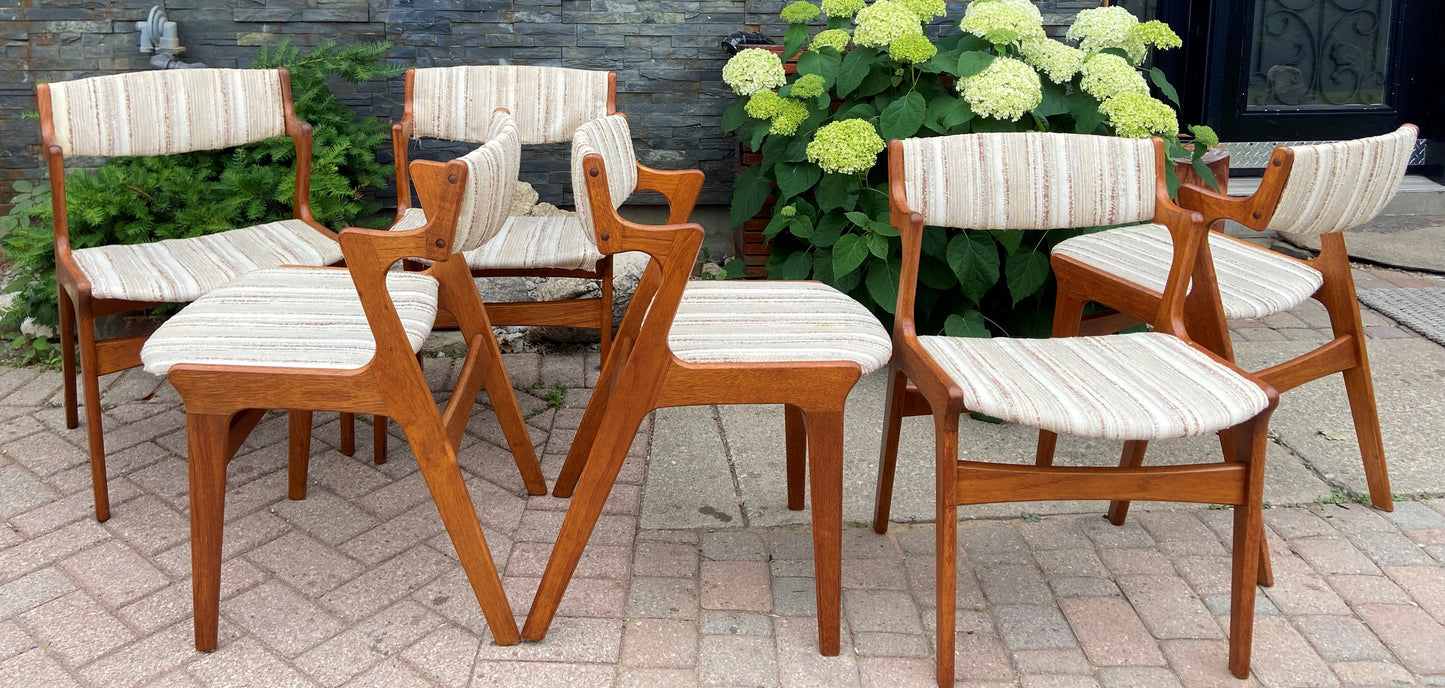 RESTORED 6 Danish Mid Century Modern Teak Armchairs by Dyrlund