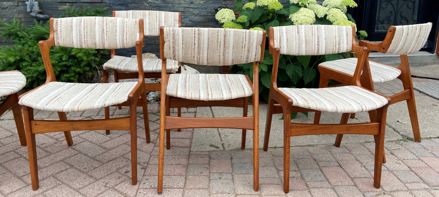 RESTORED 6 Danish Mid Century Modern Teak Armchairs by Dyrlund