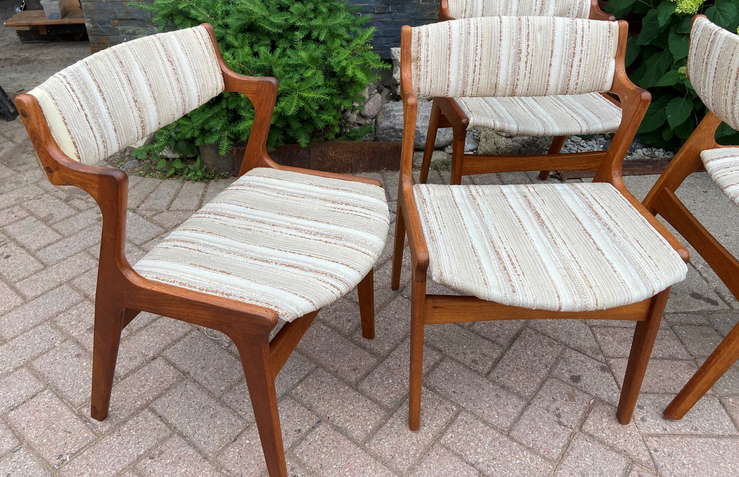 RESTORED 6 Danish Mid Century Modern Teak Armchairs by Dyrlund