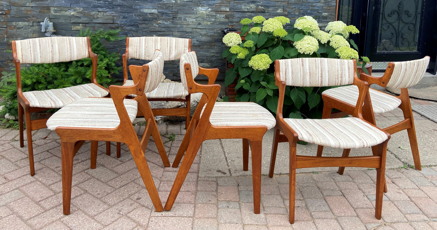 RESTORED 6 Danish Mid Century Modern Teak Armchairs by Dyrlund