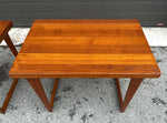 2 REFINISHED Danish Mid Century Modern Teak Accent Tables by H.E. Tangevald Hansen 10