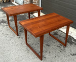 2 REFINISHED Danish Mid Century Modern Teak Accent Tables by H.E. Tangevald Hansen 2