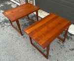 2 REFINISHED Danish Mid Century Modern Teak Accent Tables by H.E. Tangevald Hansen 3