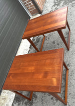2 REFINISHED Danish Mid Century Modern Teak Accent Tables by H.E. Tangevald Hansen 8