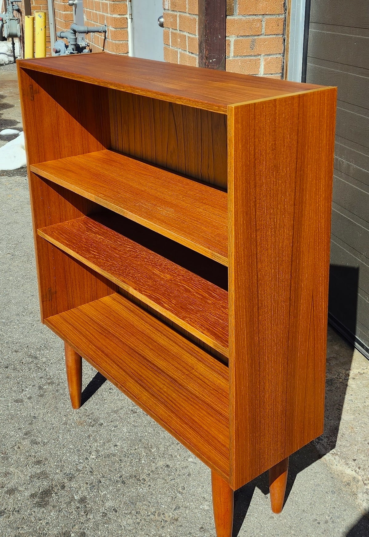 REFINISHED Danish Mid Century Modern Teak Bookcase Small