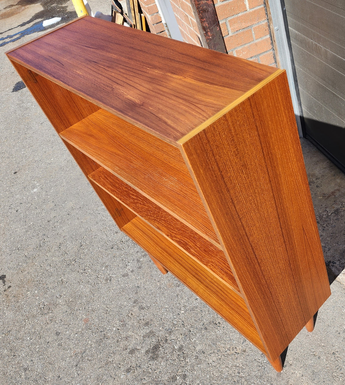 REFINISHED Danish Mid Century Modern Teak Bookcase Small