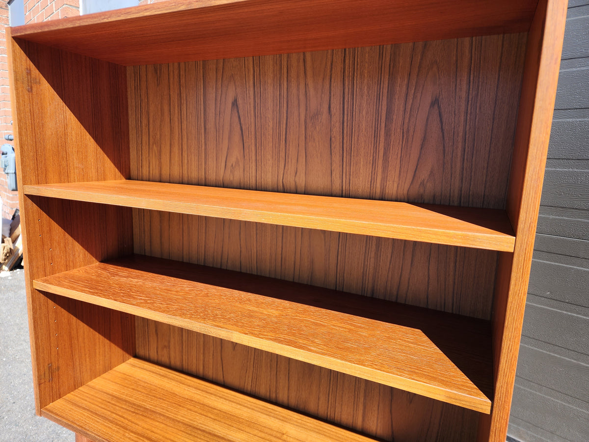 REFINISHED Danish Mid Century Modern Teak Bookcase Small