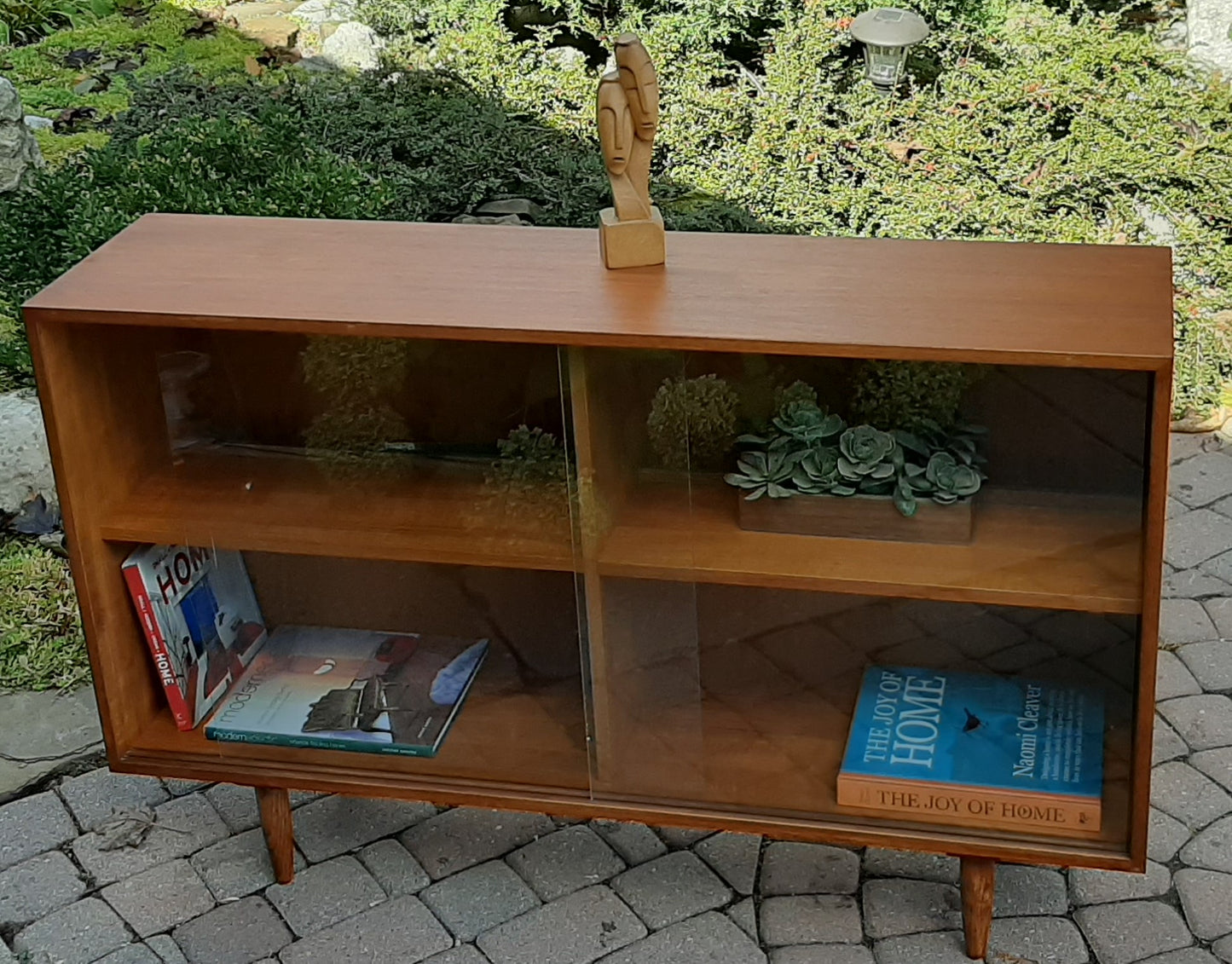 REFINISHED Danish MCM Teak Display Bookcase 48" PERFECT