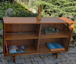 REFINISHED Danish MCM Teak Display Bookcase 48