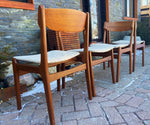 4 REFINISHED Danish MCM Teak Chairs by Erik Buch, will be REUPHOLSTERED 3